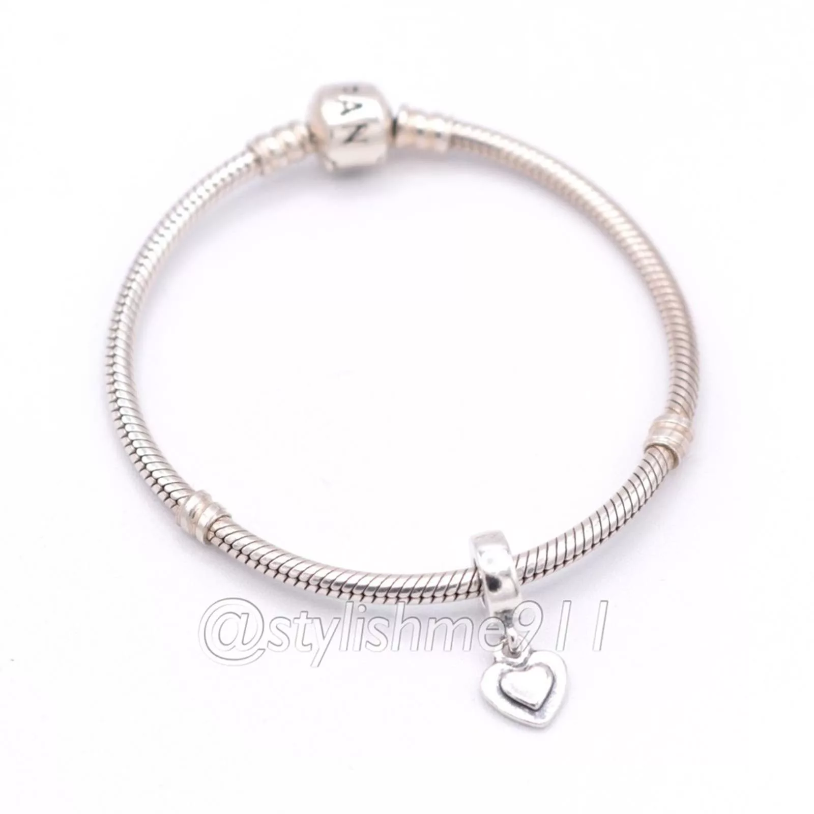 pandora Bracelets Authentic PANDORA Silver Heart Dangle - 790373