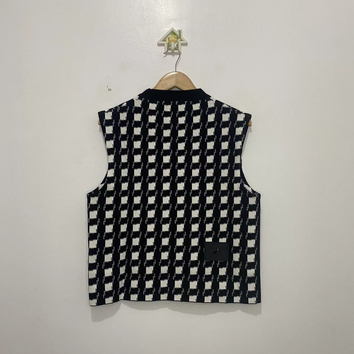 WE11DONE Vests We11done Black & White Gingham Check Vest