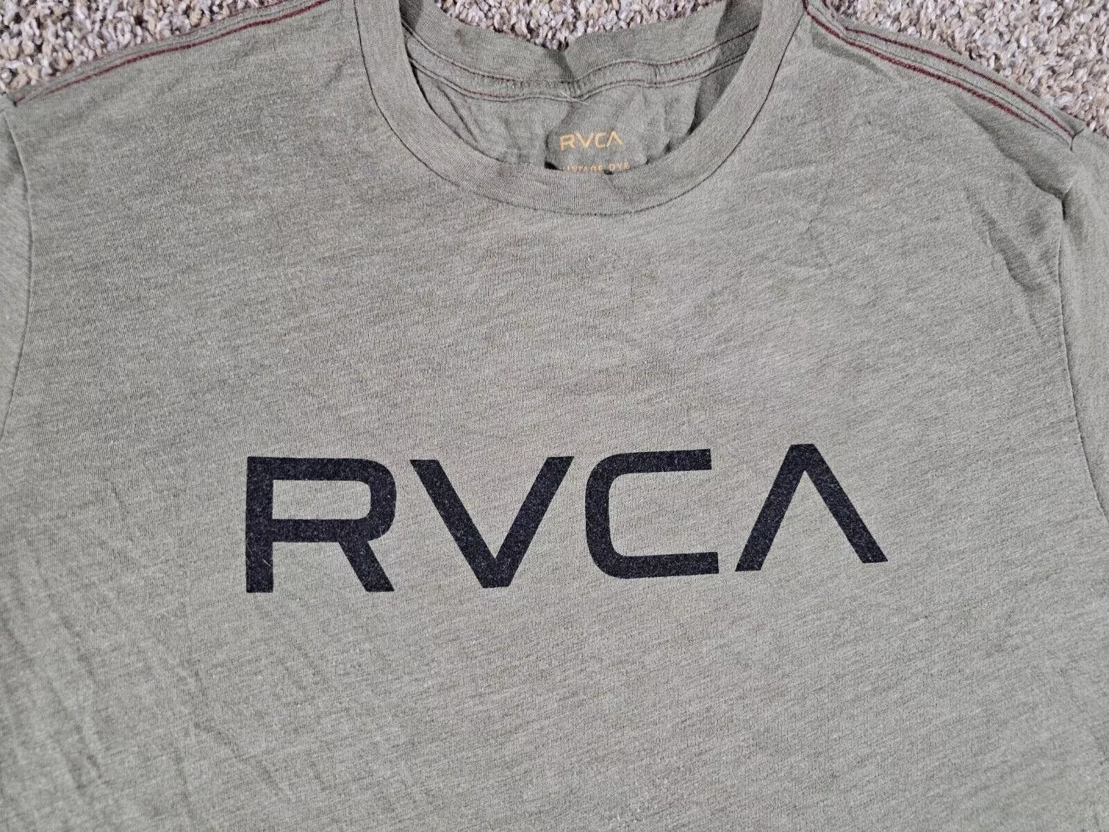 RVCA Short Sleeve T Shirts RVCA Vintage Dye Green Short Sleeve T-Shirt Men's L