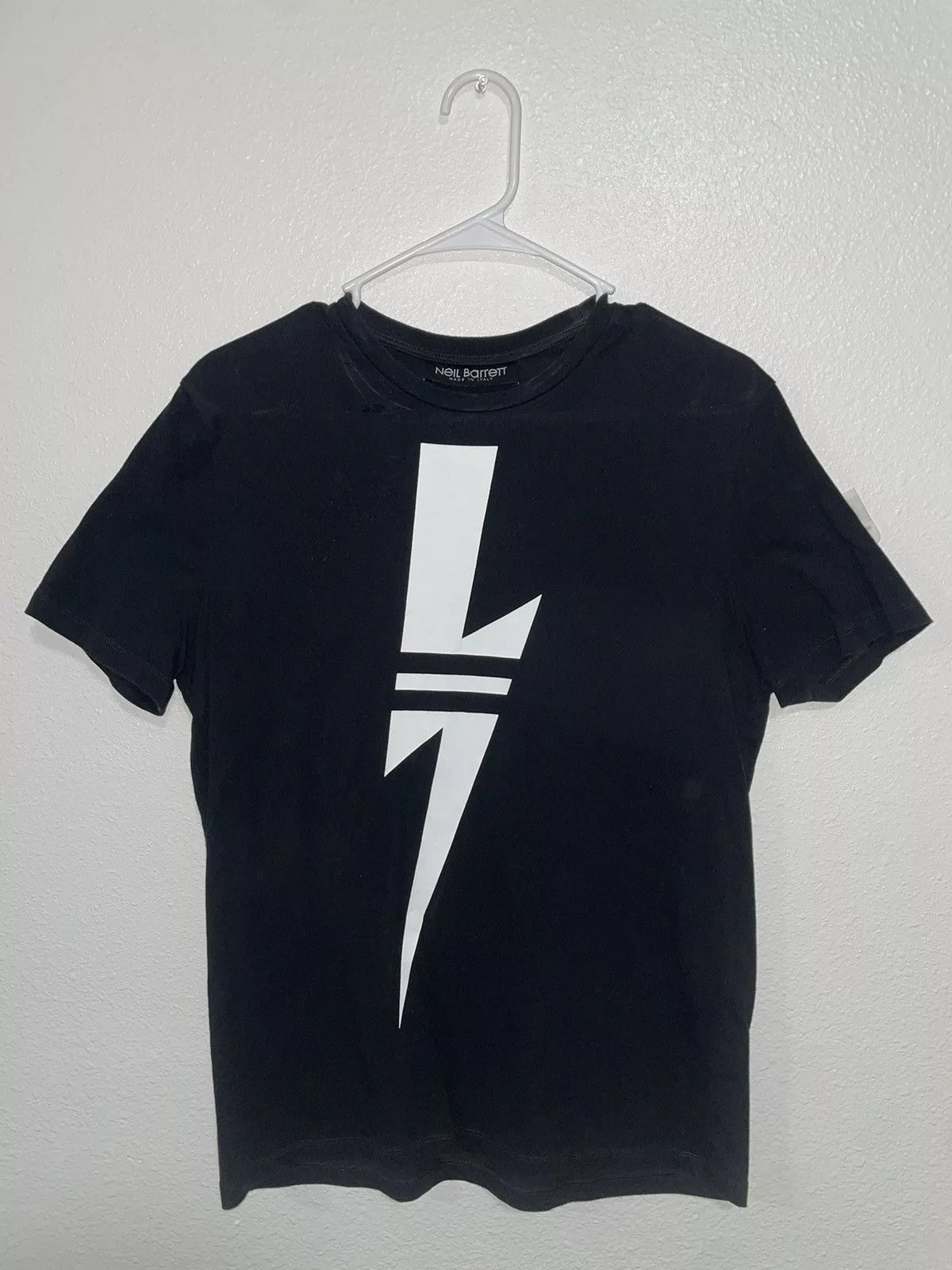 Neil Barrett Short Sleeve T Shirts Neil Barrett Neil Barret Bolt T-Shirt Black