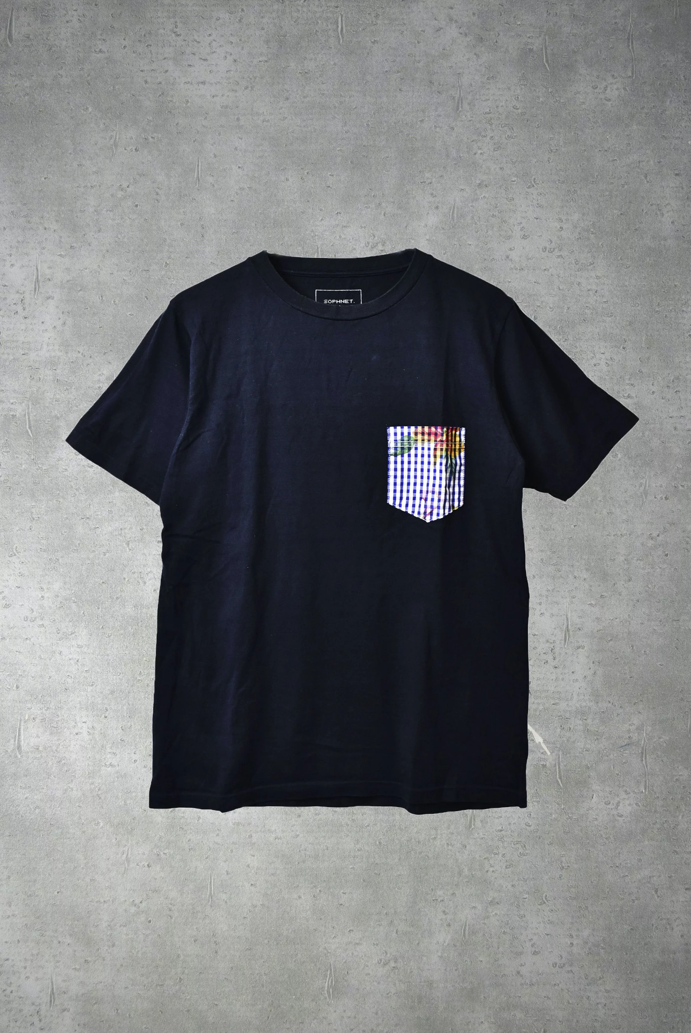 uniform experiment Short Sleeve T Shirts uniform experiment SOPHNET/checker pocket t-shirt/14435 - 0628 50 Blue