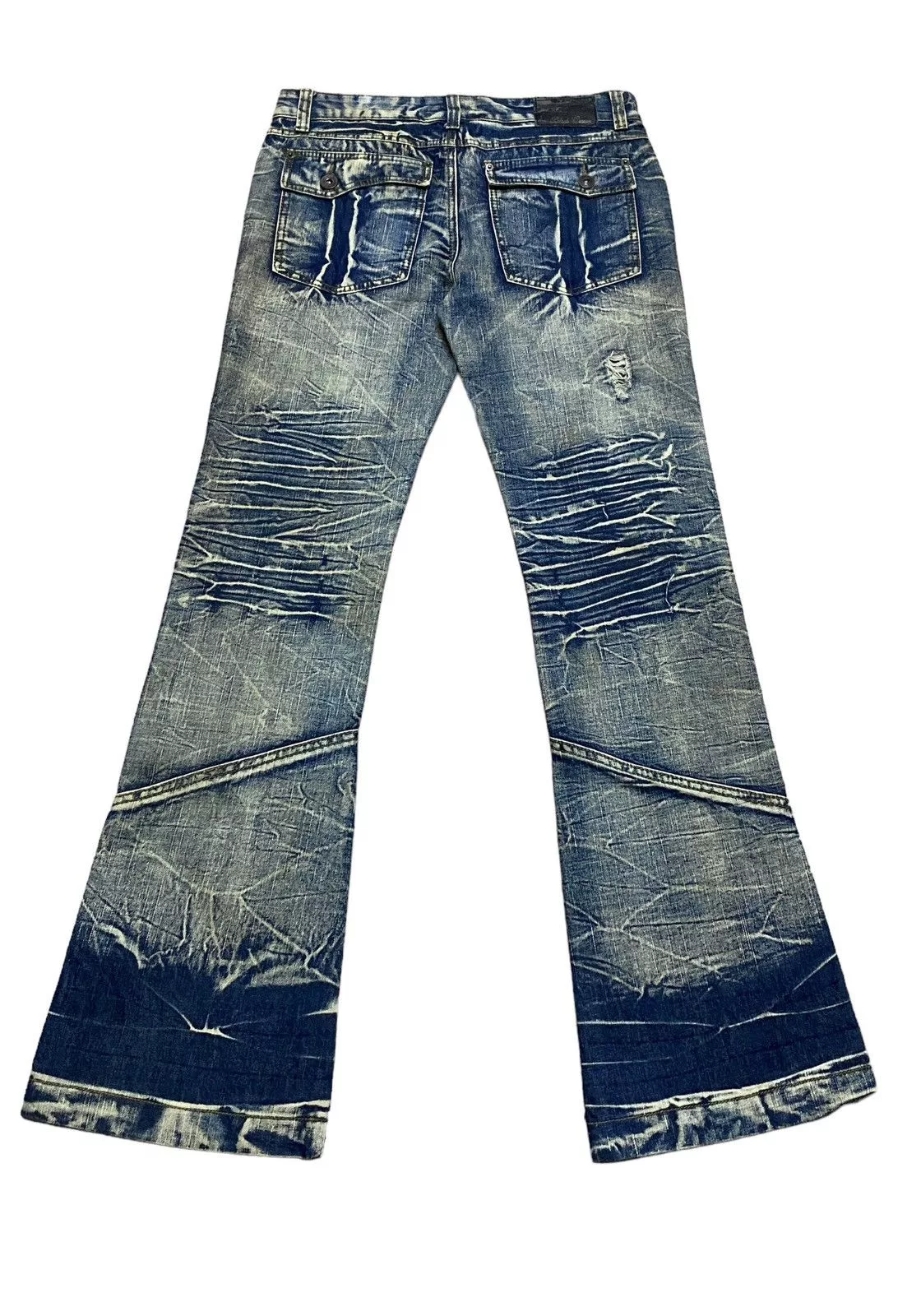 If Six Was Nine Denim If Six Was Nine Rare Design Vintage Brand Black Crown Flared Jeans 1990s Blue Avant-Garde