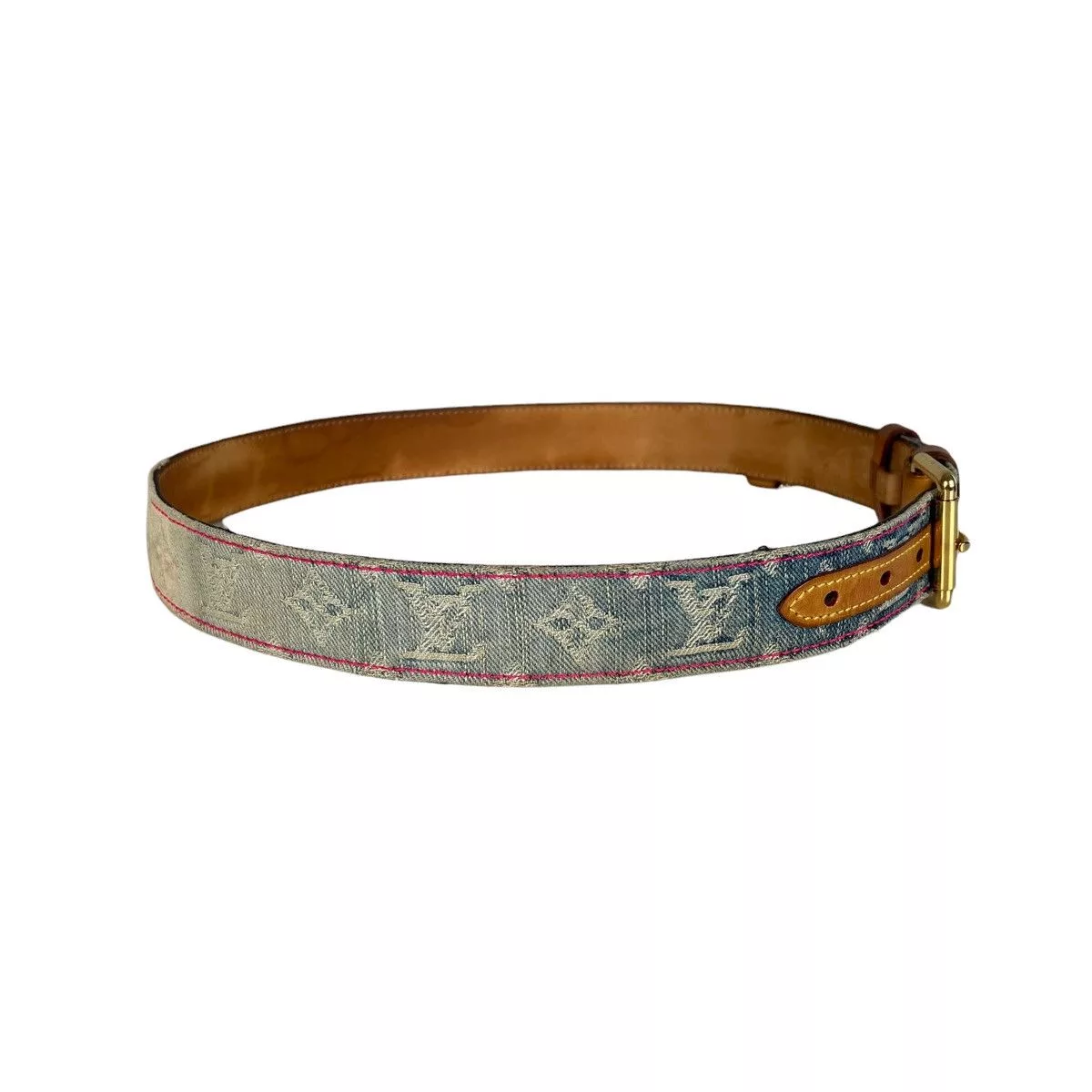 Louis Vuitton Belts Louis Vuitton × Marc Jacobs Louis Vuitton Gradient Denim Monogram Belt Blue
