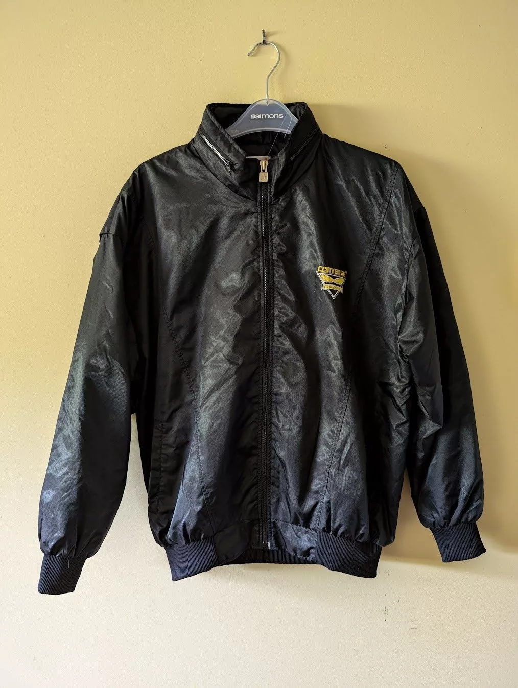 Converse Light Jackets Converse × Vintage Vintage 90's Converse RARE React Promo Nylon Jacket Black