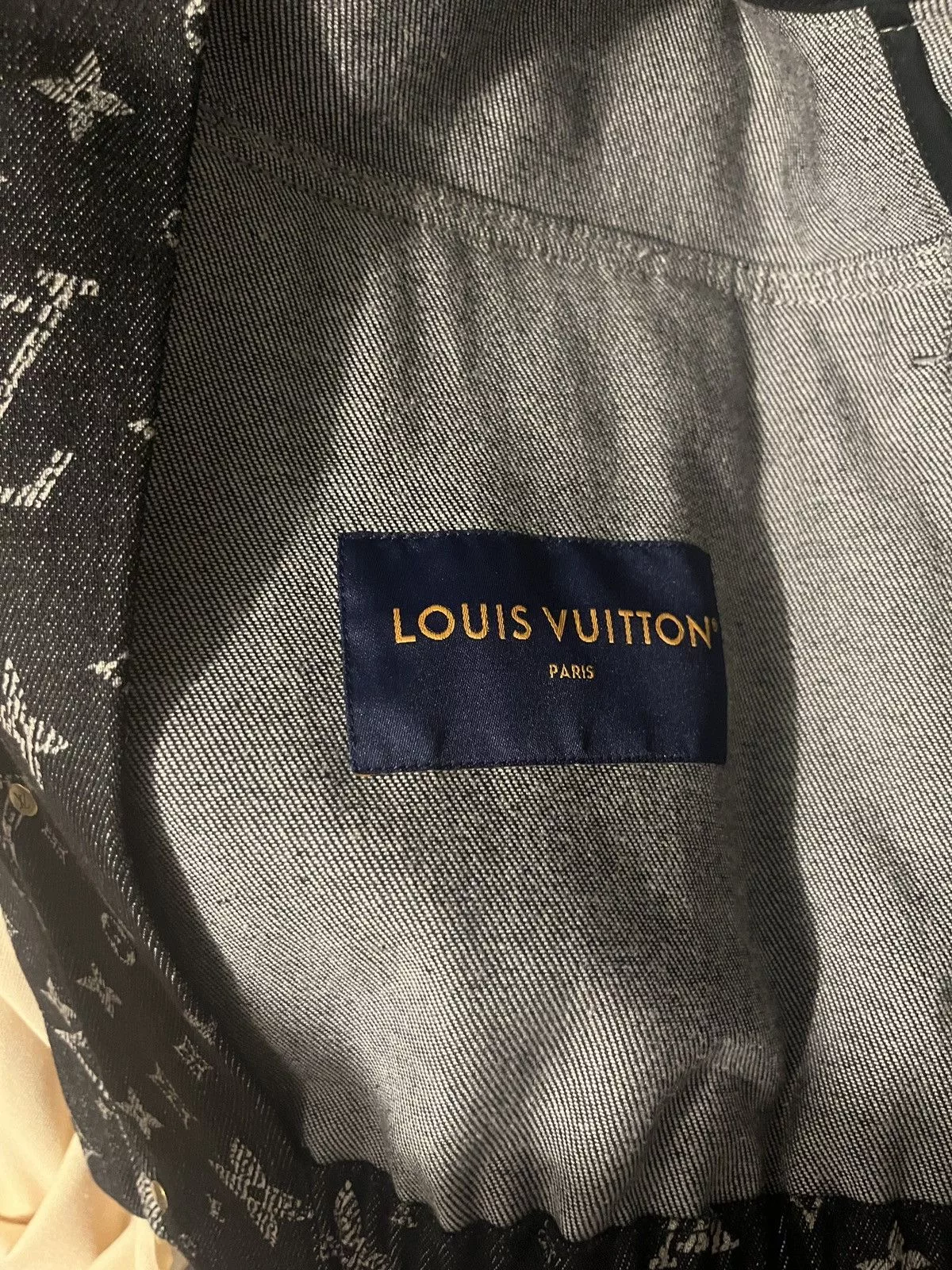 Louis Vuitton Denim Jackets Louis Vuitton Monogram Printed Denim Jacket Black