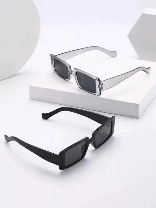 Electric Visual Glasses Electric Visual × Vintage Y2K Retro Punk Kurt Cobain Style Sunglasses 2 Piece Set Black Streetwear