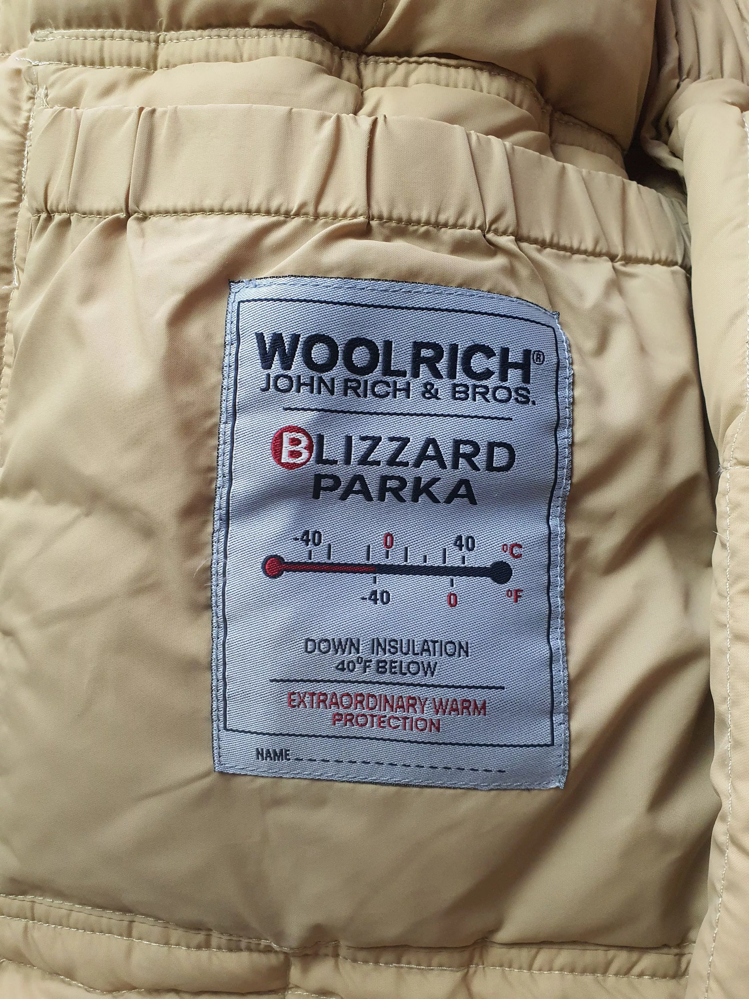Woolrich Woolen Mills Down Jackets Woolrich Woolen Mills Woolrich down jacket Blizzard Parka Beige
