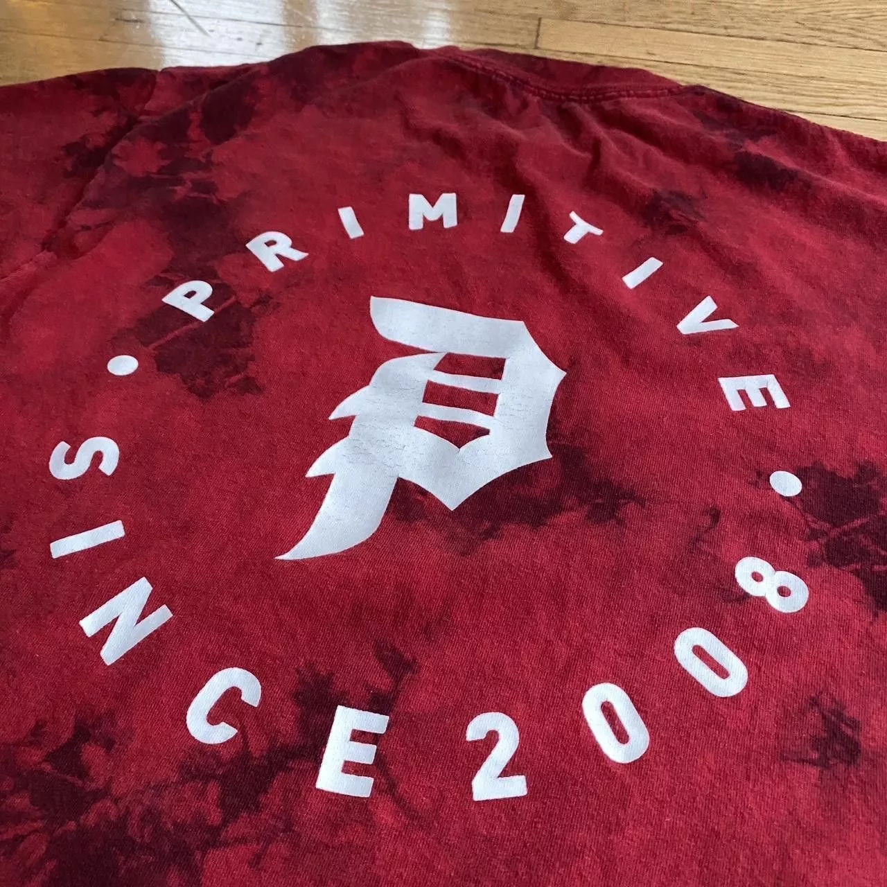 Primitive Short Sleeve T Shirts Primitive Tie Dye Tee Red