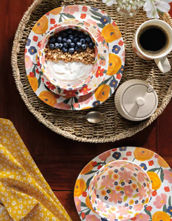 Full Bloom Melamine Dinner Plate