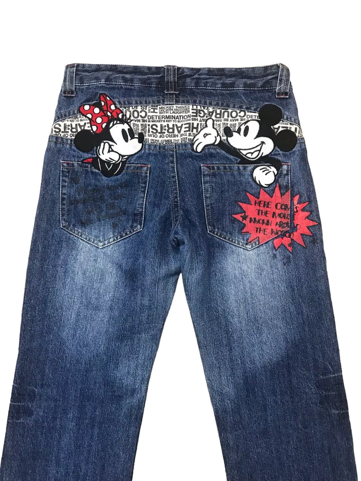 Cartoon Network Denim Cartoon Network × Disney × Mickey Mouse Mickey Mouse Embroidered Pant Blue