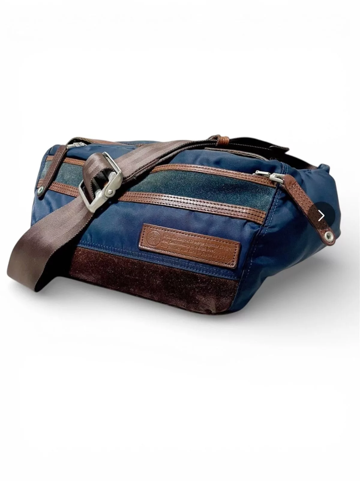 MasterPiece Bags Luggage Masterpiece Men's Body Bag/Waist, Leather, and Nylon Blue