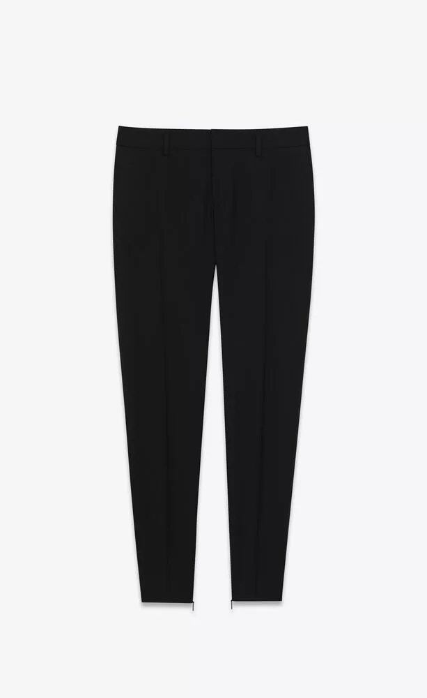 Saint Laurent Paris Pants Saint Laurent Paris o1b1hav110724 Skinny pants in gabardine in Black