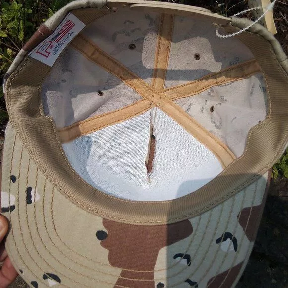 Vintage Hats Vintage NWT DS Operation Desert Storm Camouflage Snap Back Hat Brown Streetwear