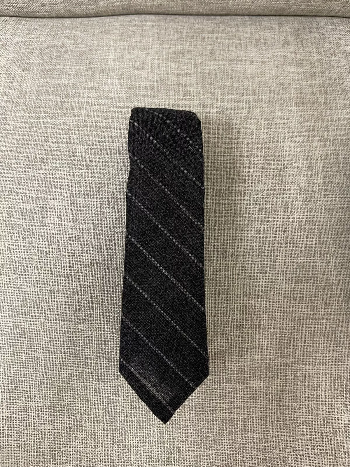 Thom Browne Ties Pocketsquares Thom Browne Grey Stripe - Tie Gray