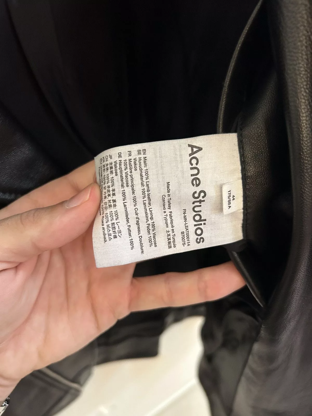 Acne Studios Leather Jackets Acne Studios Biker Leather Jacket. Black