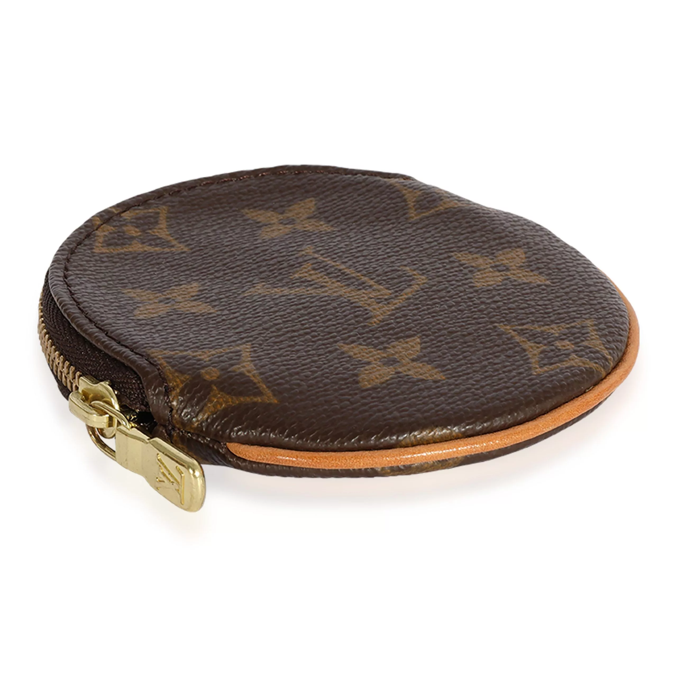 Louis Vuitton Rings Louis Vuitton Monogram Canvas Round Coin Purse Brown