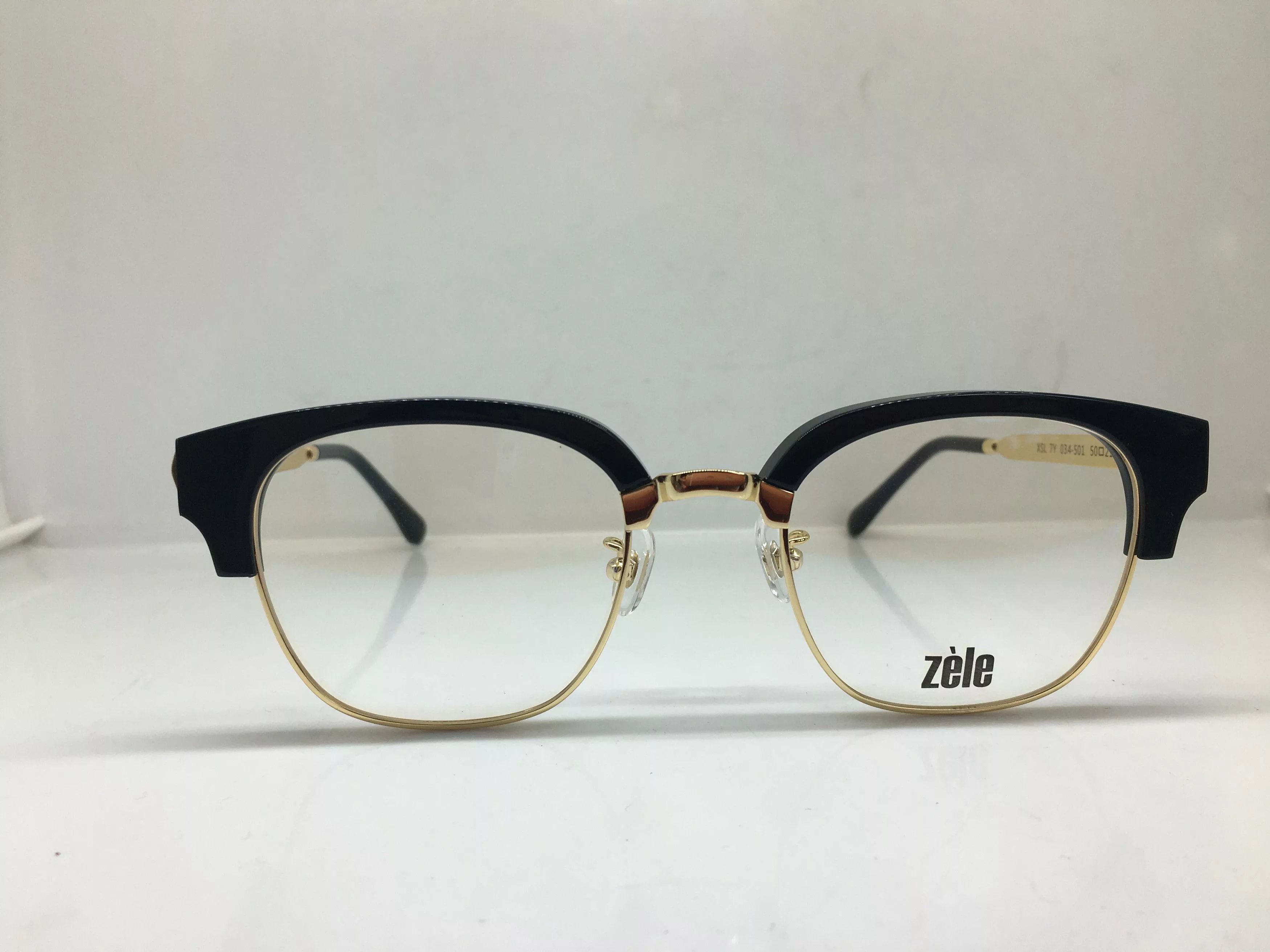 Other Glasses Other Zele Gold Black Malcolm X Eyeglasses Frame