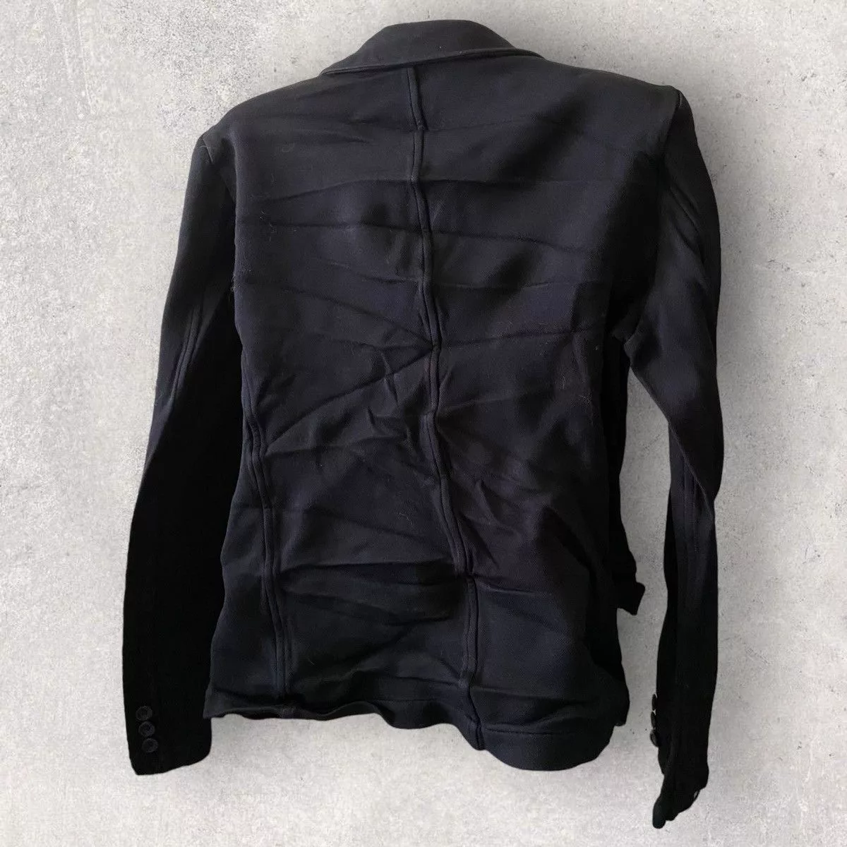 Comme des Garcons Light Jackets Comme des Garcons × Comme des Garcons Homme Black Dyed Poly Wrinkle Jacket