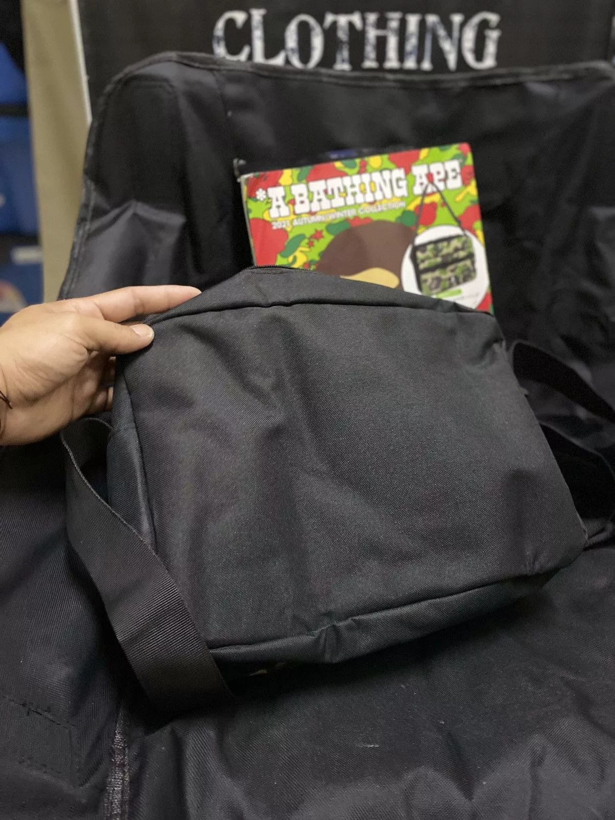 Bape Bags Luggage Bape Messenger Bag Black