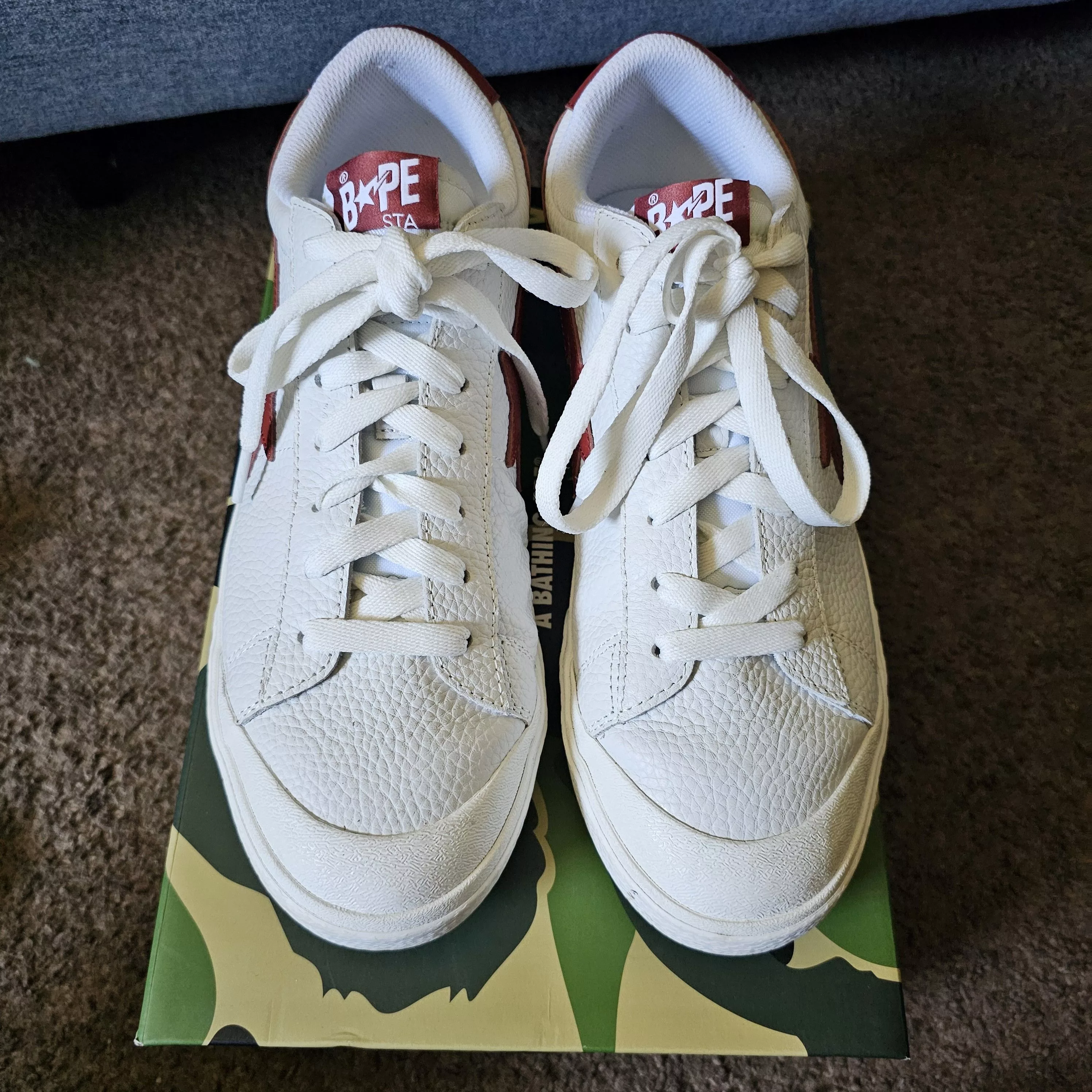Bape Low Top Sneakers Bape Mad Sta Red