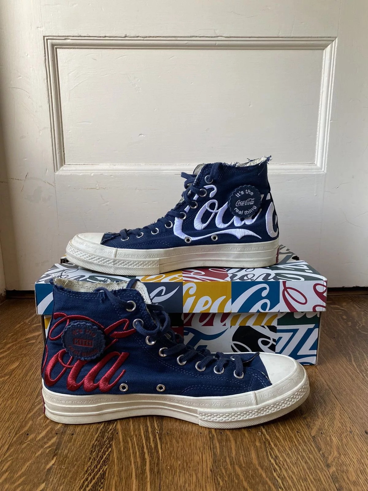Kith Hi Top Sneakers Kith Coca Cola Converse Collab Blue