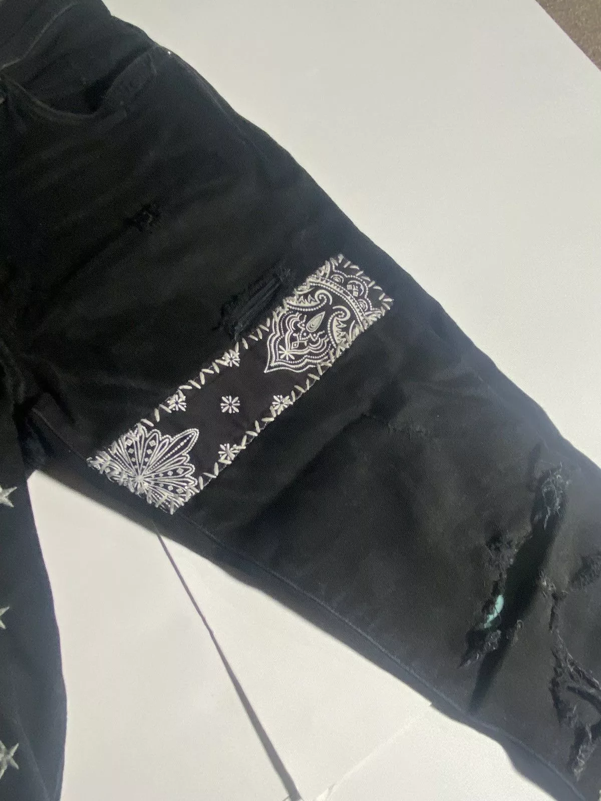 Amiri Denim Amiri Animal Leopard Jeans Black