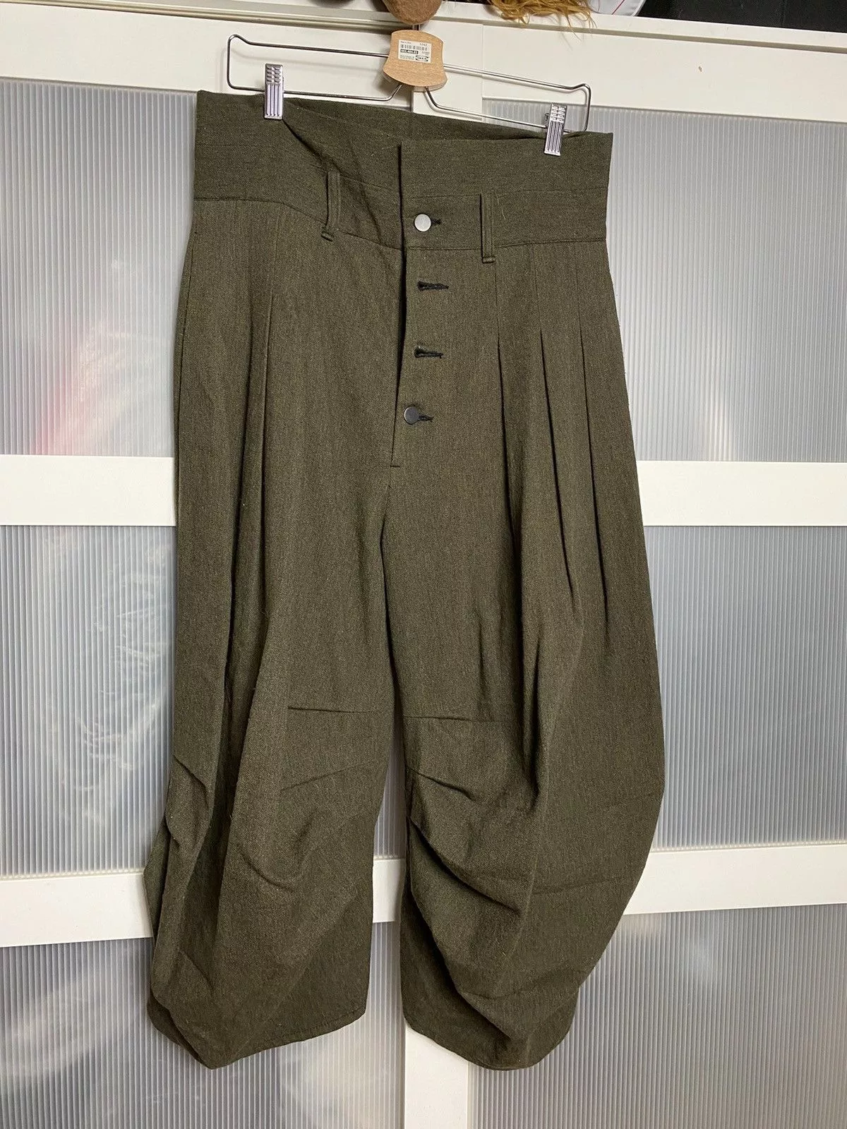Christopher Nemeth Cropped Pants Christopher Nemeth × Japanese Brand Christopher nemeth wool cropped trousers Green
