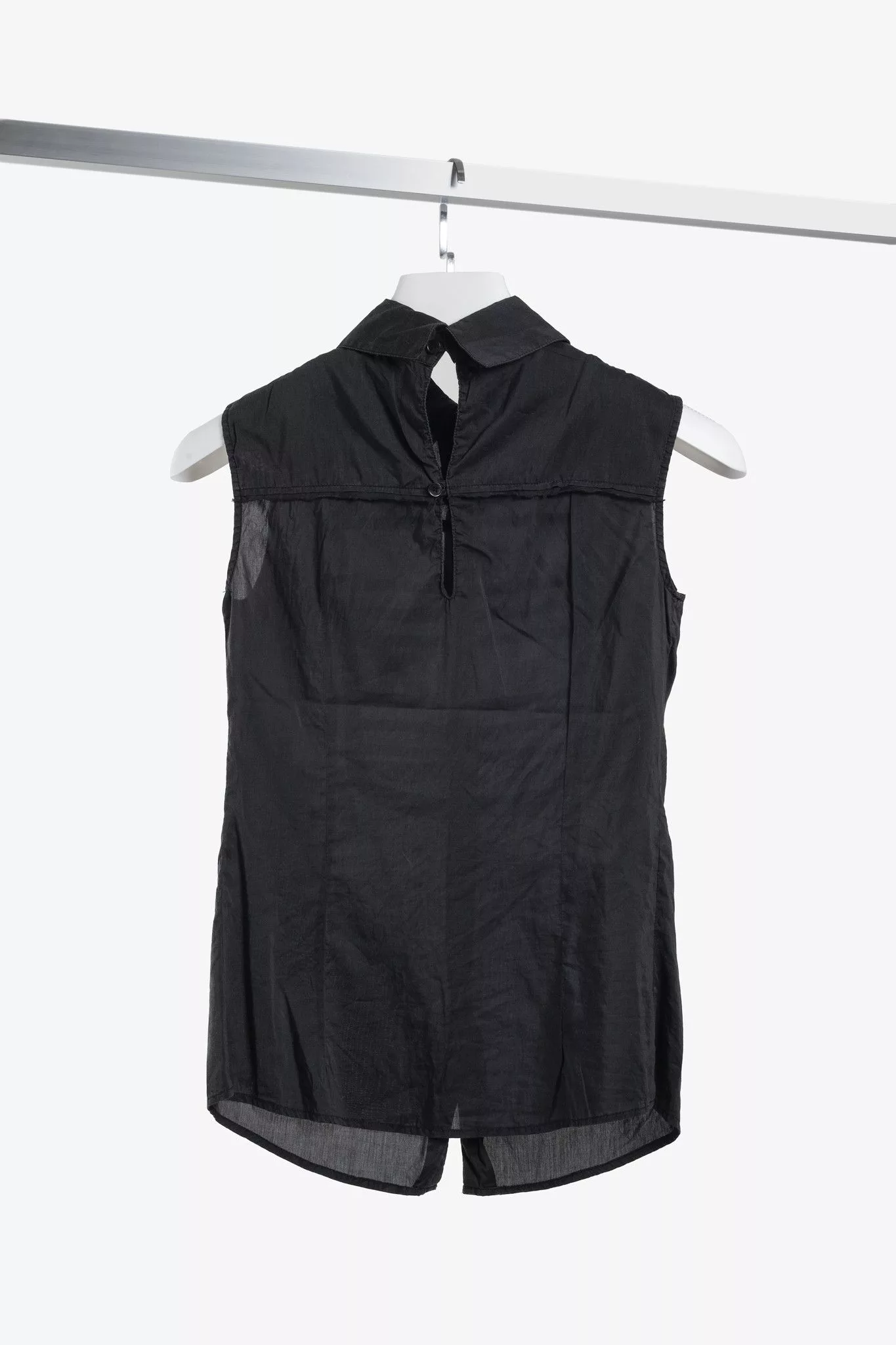 Miu Miu Blouses Miu Miu 2006 Grey Pleated Cotton Shirt Black