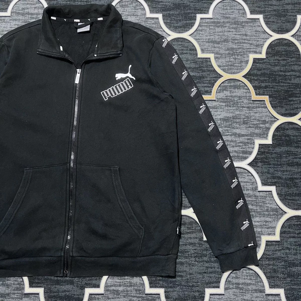Puma Sweaters Knitwear PUMA SIDETAPED JACKET Black