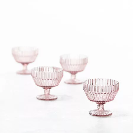 Archie Pink Footed Dessert Bowl 10oz