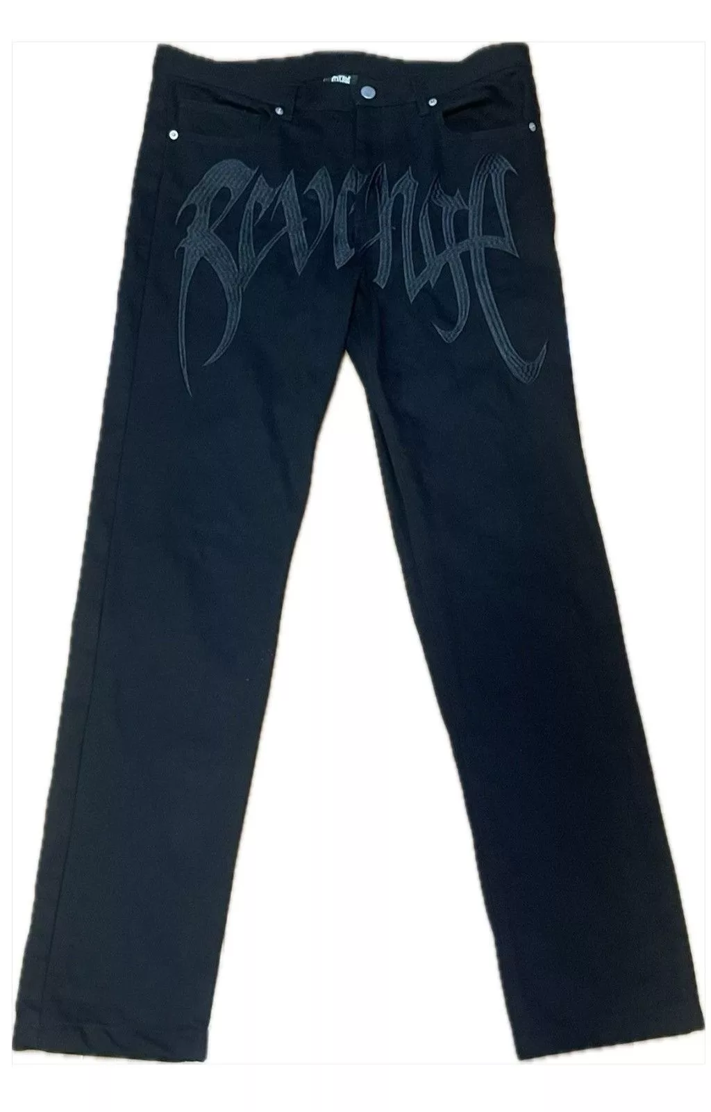 Revenge Denim Revenge Black Embroided Denim