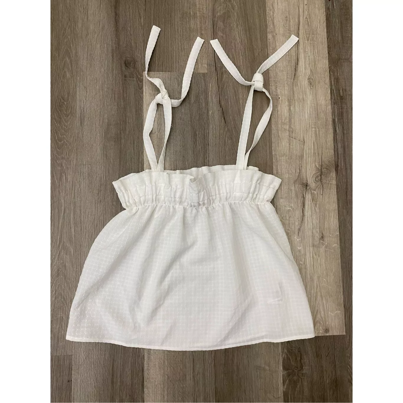 H&M Blouses H&M White Seersucker Top, Strappy Shirt, Size Small