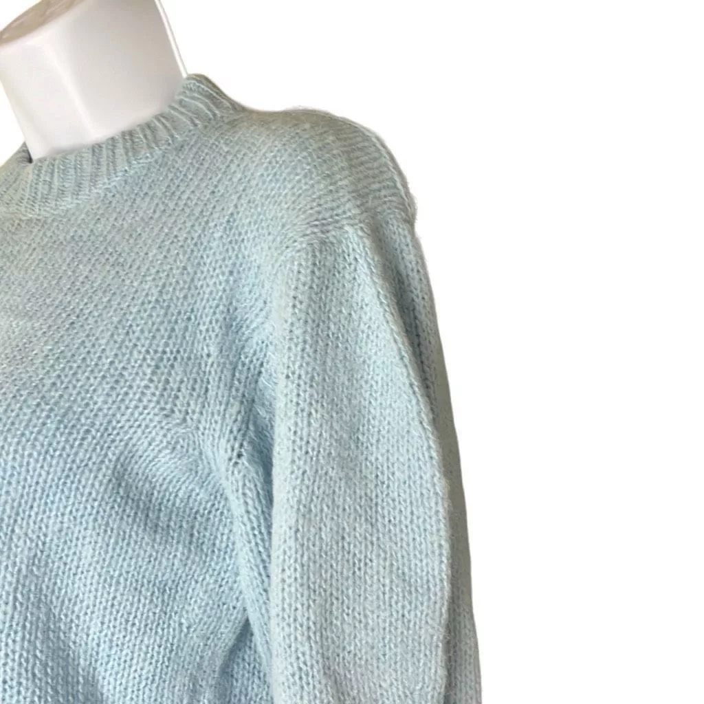 Tibi Sweaters Tibi Womens Size XS Cropped Sweater Blue Alpaca Wool Blend L