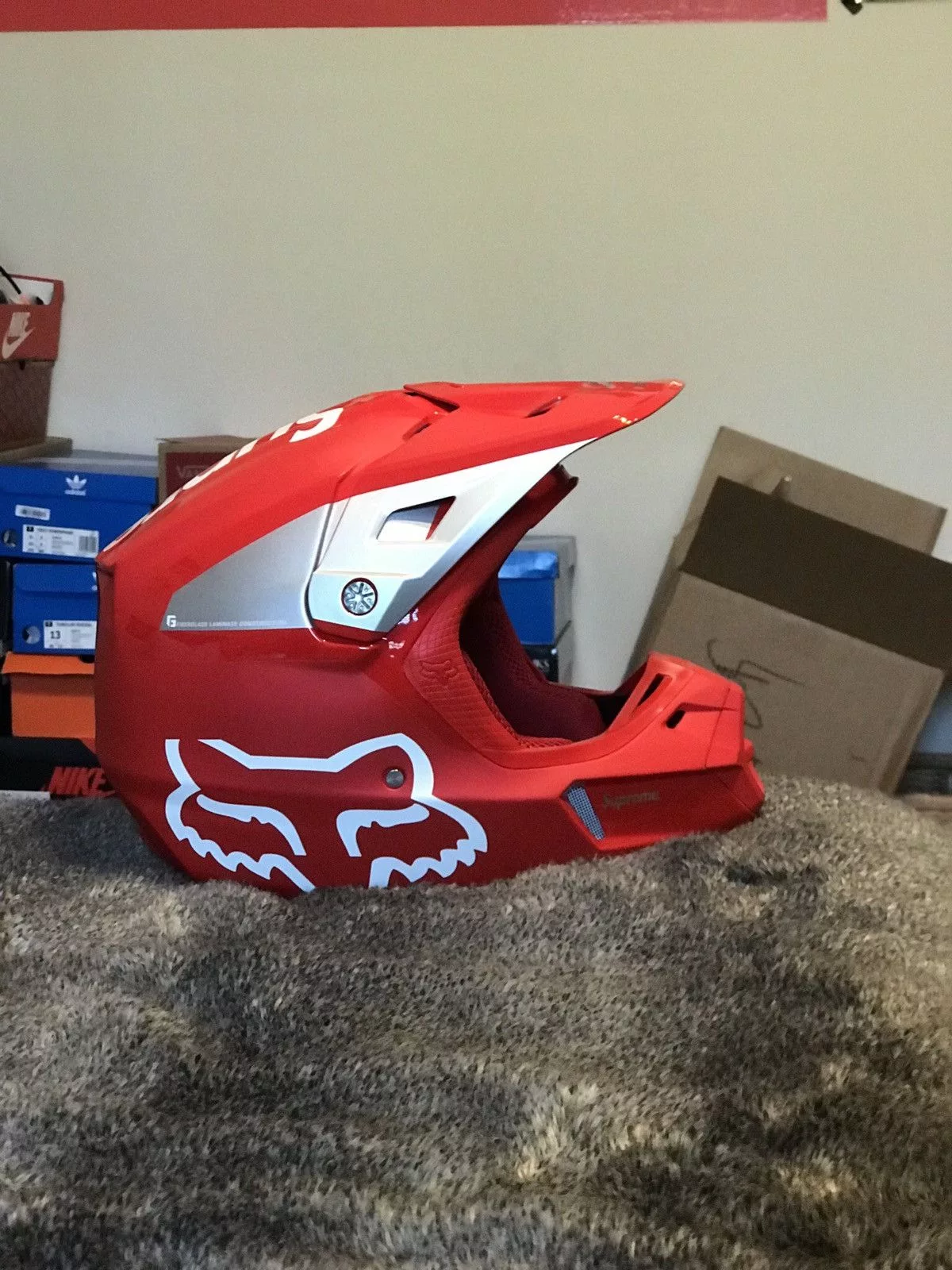 Fox Racing Supreme Fox Racing × Supreme Supreme X Fox Red Racing Helmet V2 Xl