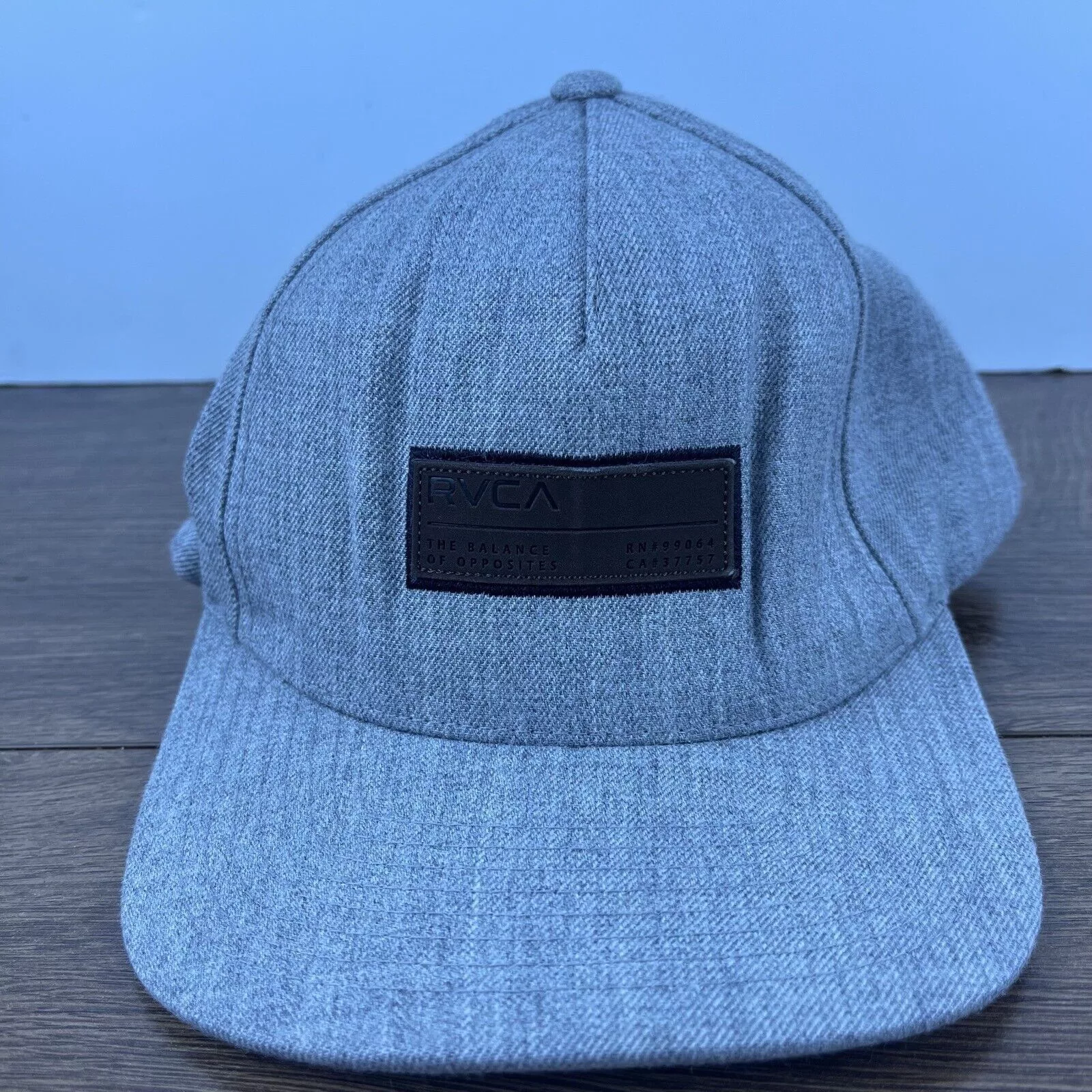 RVCA Hats RVCA Hat RVCA Gray Snapback Hat Gray Hat Adjustable Gray Adu