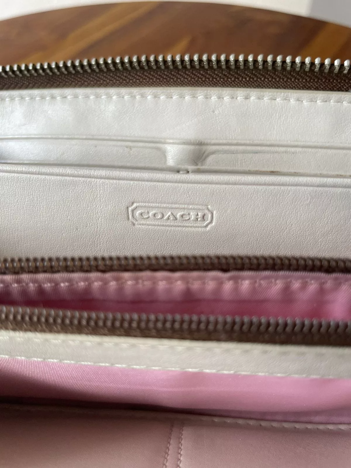Coach Wallets Coach Signature Monogram Long Wallet Beige