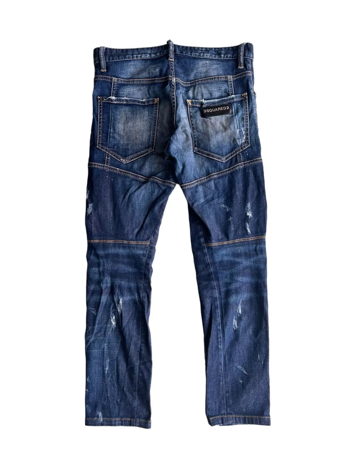 Dsquared2 Denim 2017 DSQUARED2 🇮🇹 Tidy Biker Jeans Denim Distressed Blue