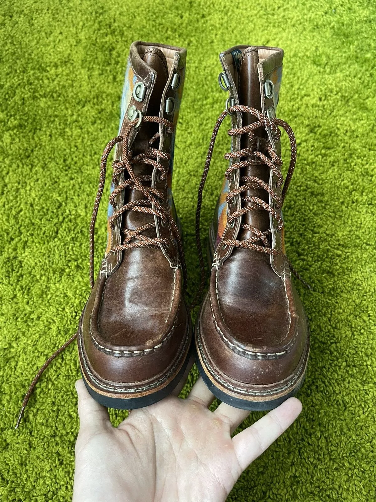 Clarks Boots Clarks × Genuine Leather × Pendleton Pendleton x Clarks wool plaid + real leather boots Brown