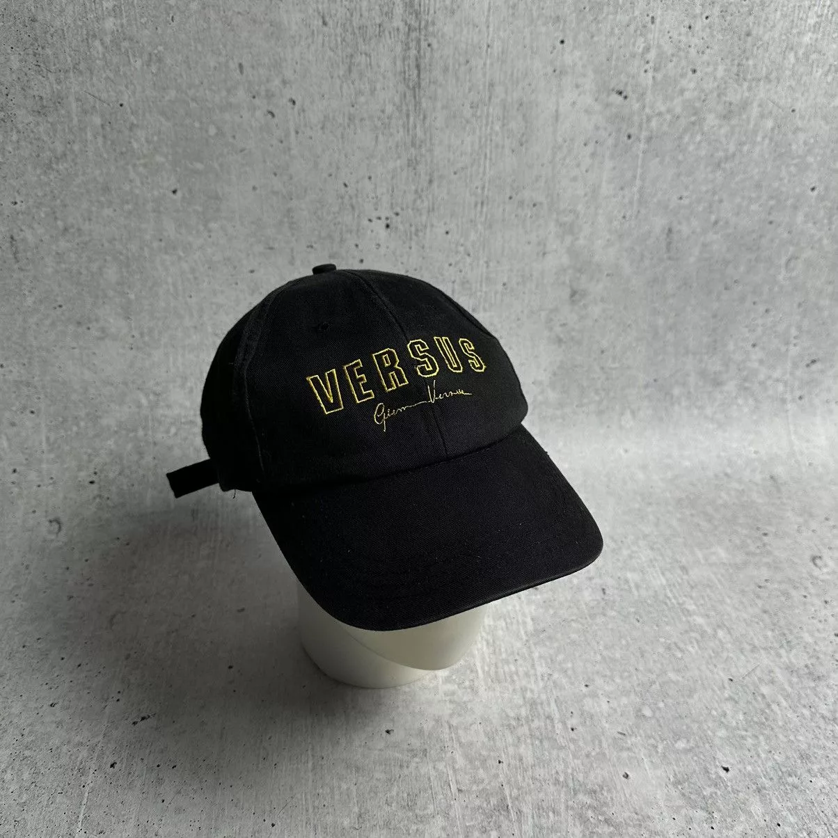 Designer Hats Designer × Vintage Gianni Versace Versus vintage cap big logo y2k Black Streetwear