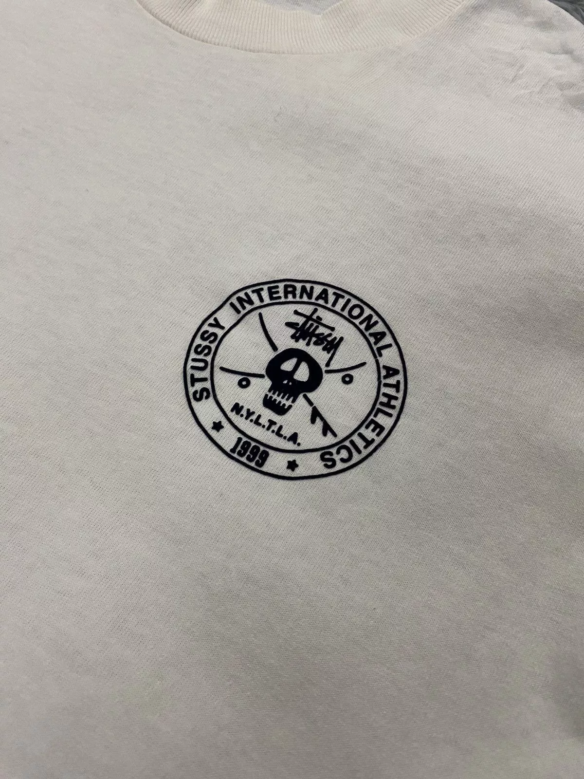 Stussy Short Sleeve T Shirts Stussy × Vintage Stussy Athletic Vintage 90s White Streetwear