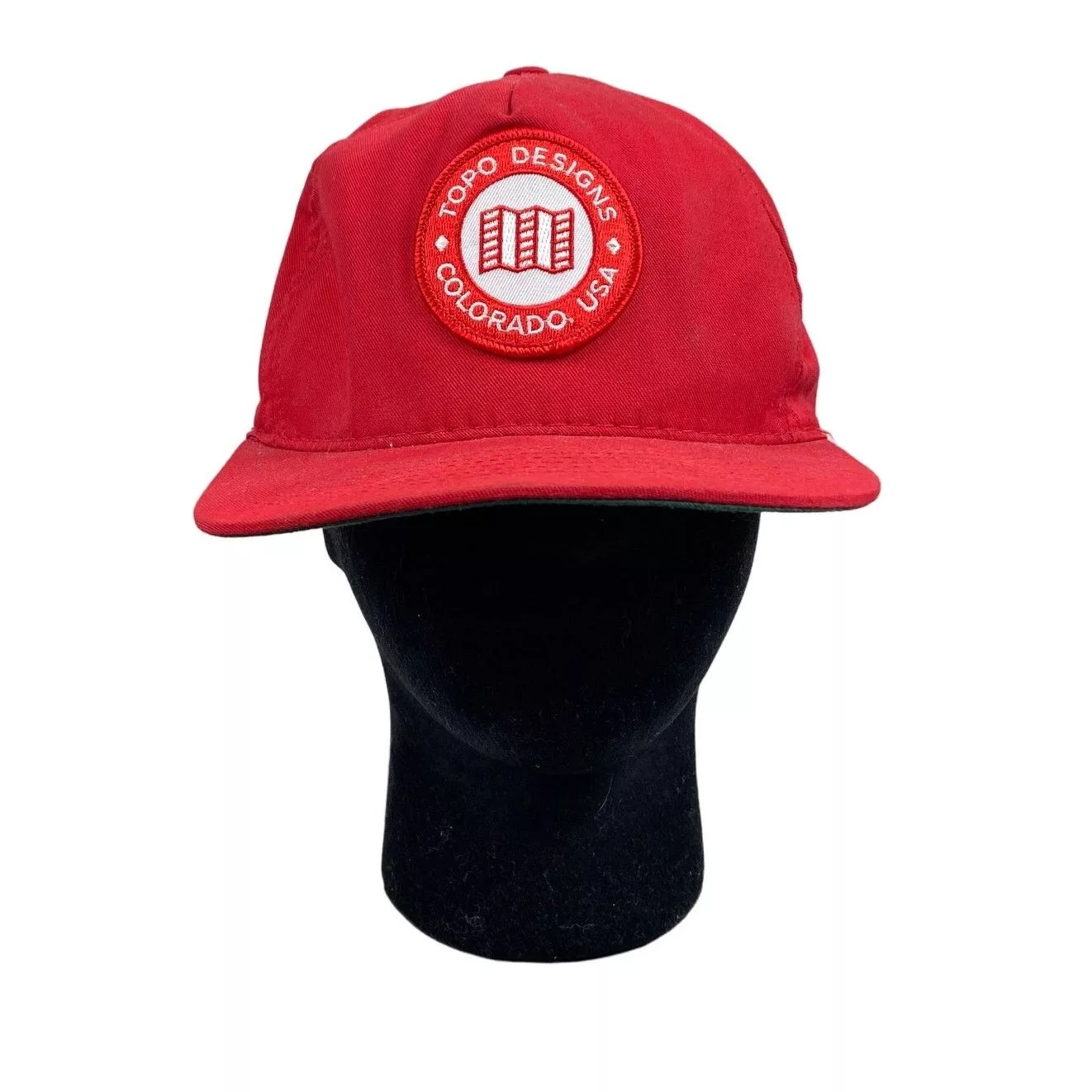 Topo Designs Hats Topo Designs Ranger Hat Leather Strap Adjustable Red