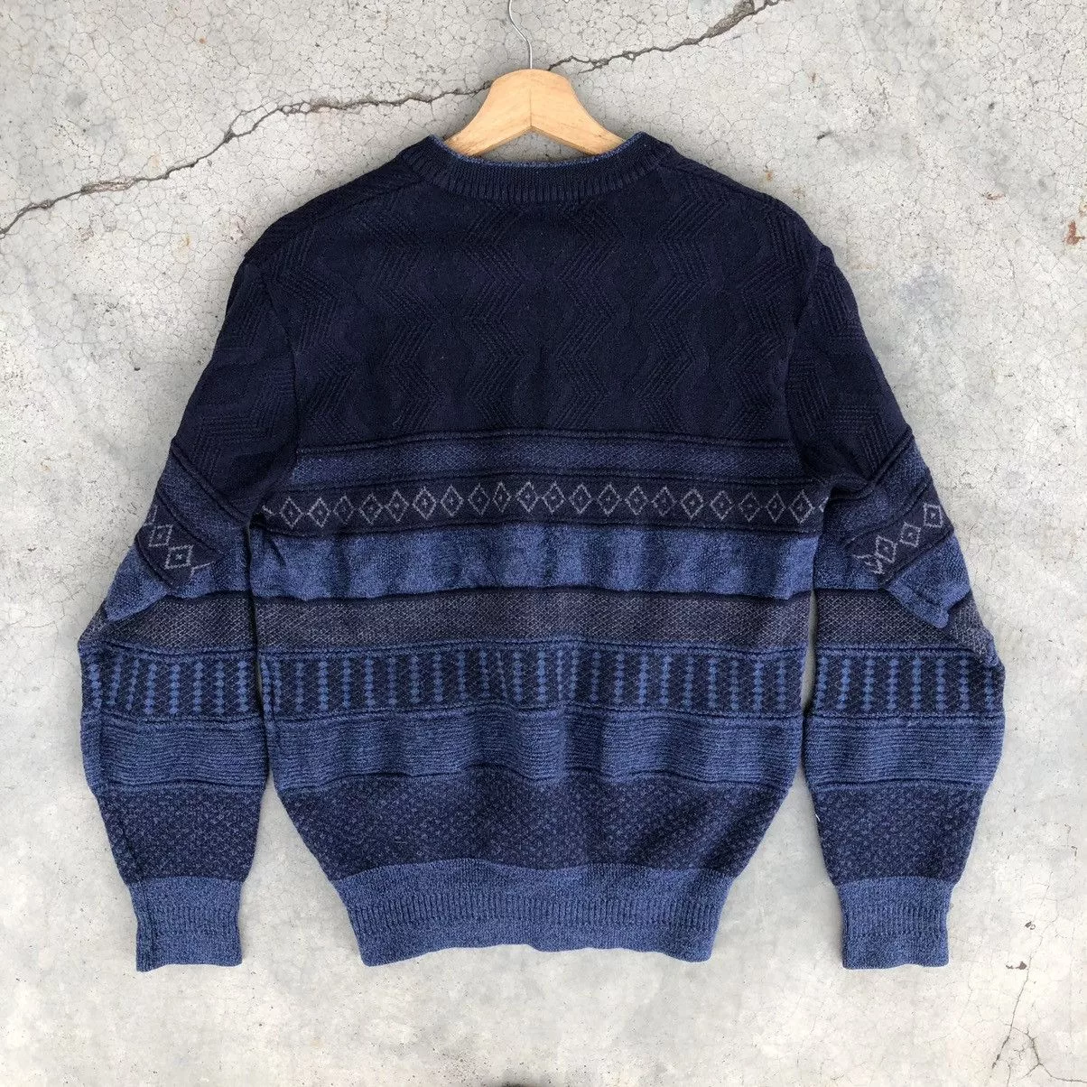 Japanese Brand Sweaters Knitwear Japanese Brand 🔴Vintage Knitsweater Strecth/Memeri Like Coogi Pattern Multi Avant-Garde