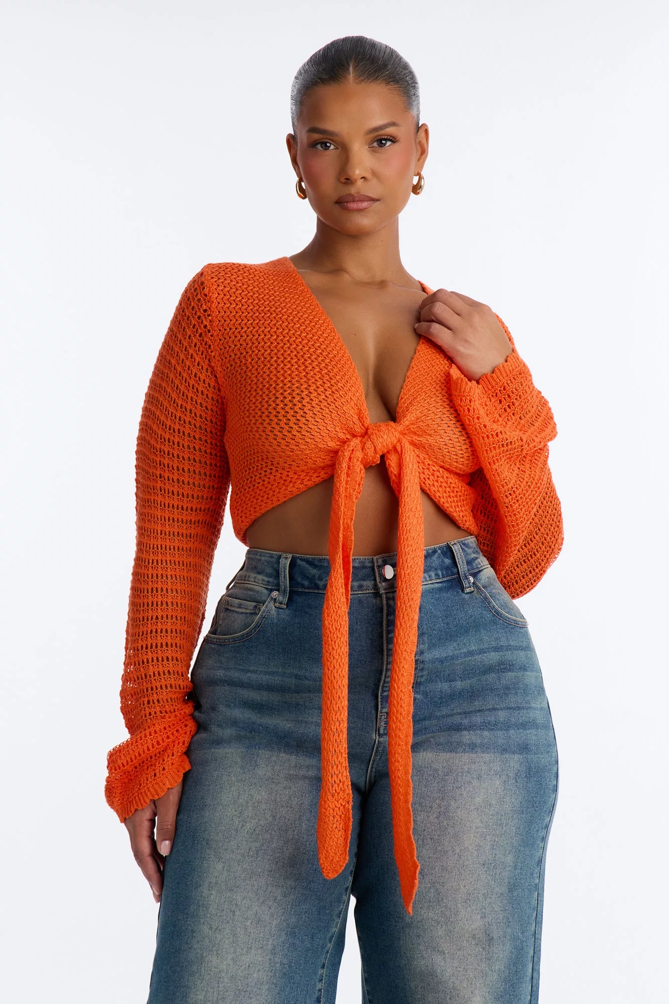 Sunny Paradise Crochet Top - Orange