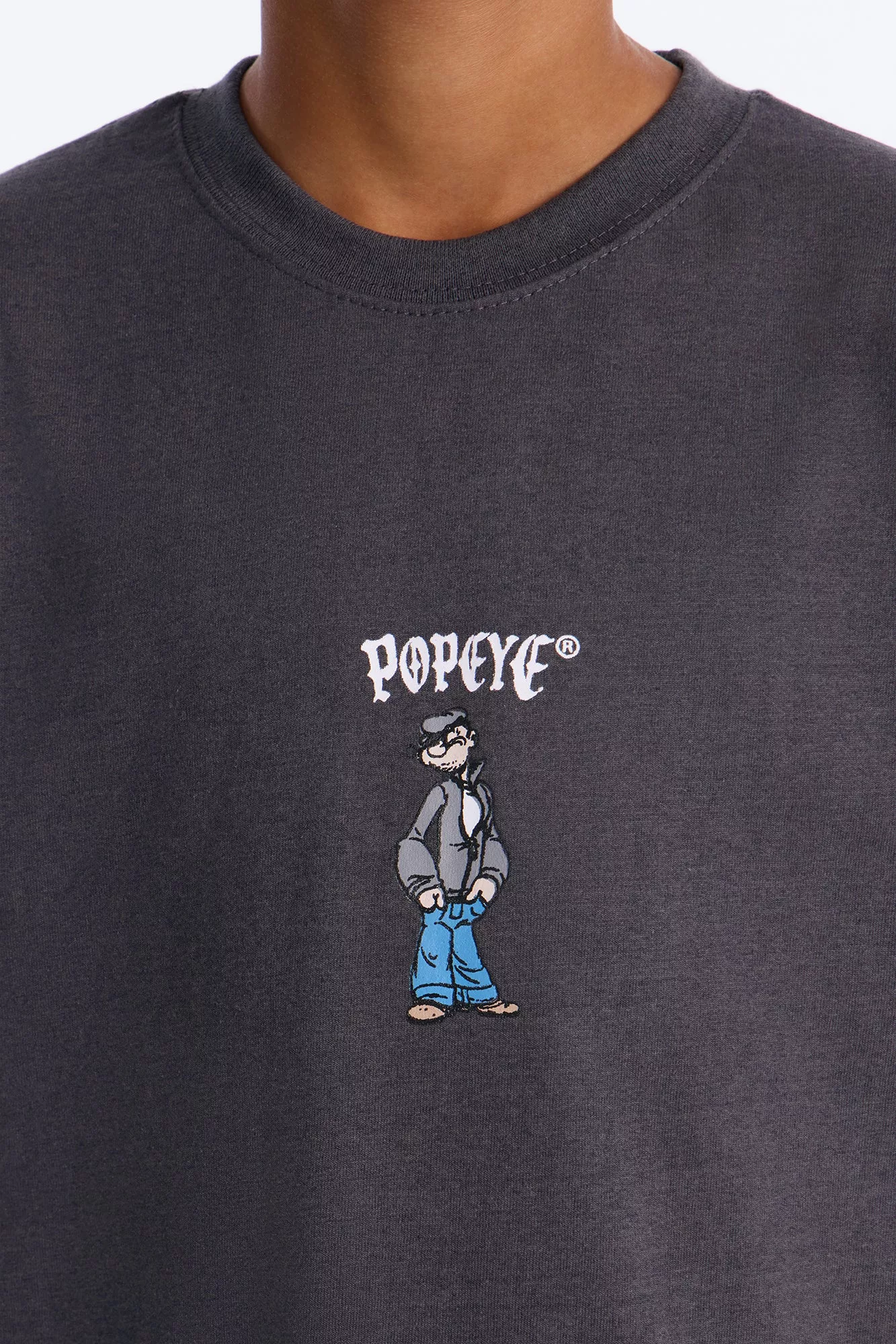 Mini Popeye Old Skool Short Sleeve Tee - Grey