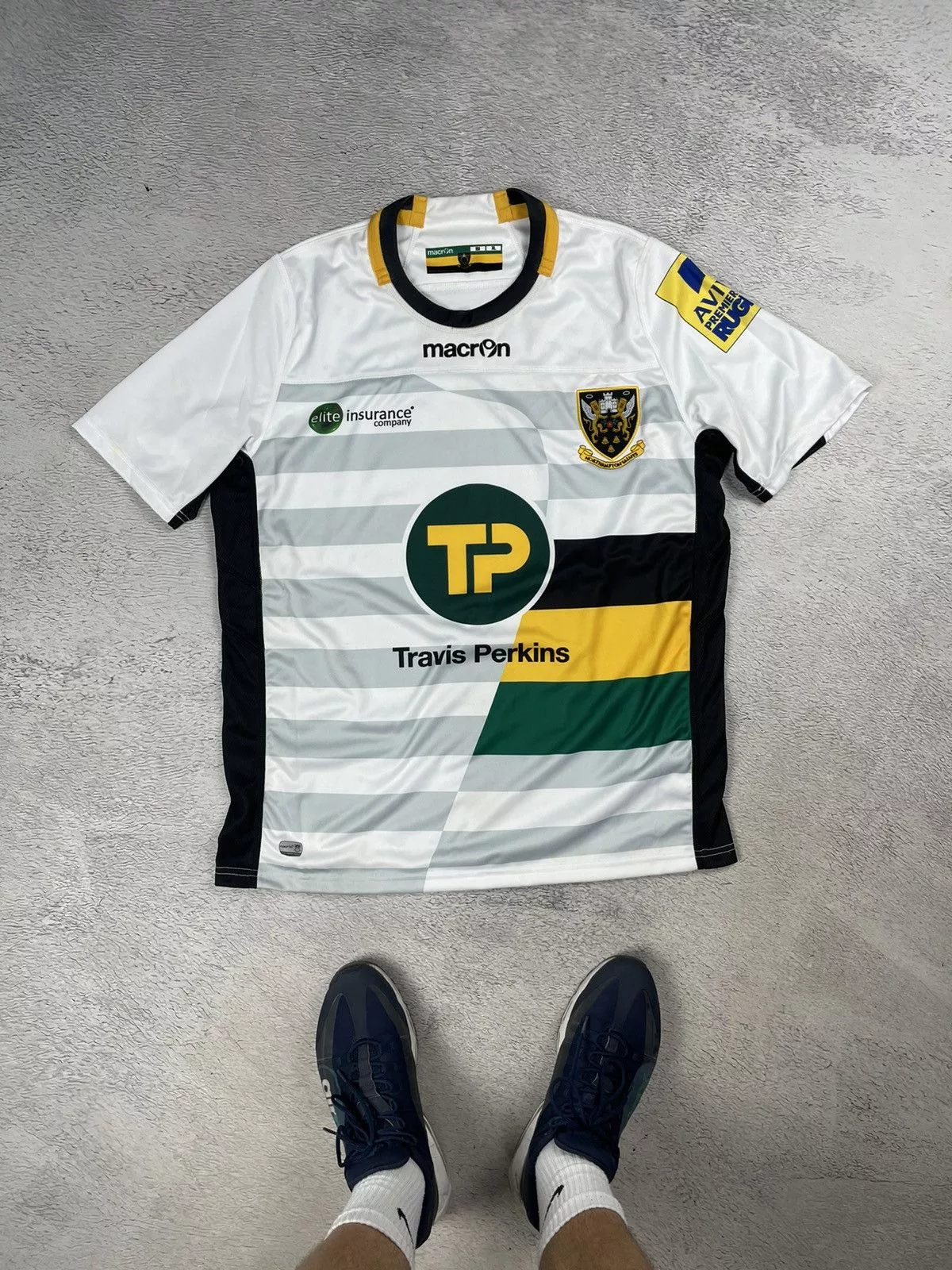 Macron Jerseys Macron × Vintage Vintage Northampton Saints Macron Rugby Team jersey blokcore White