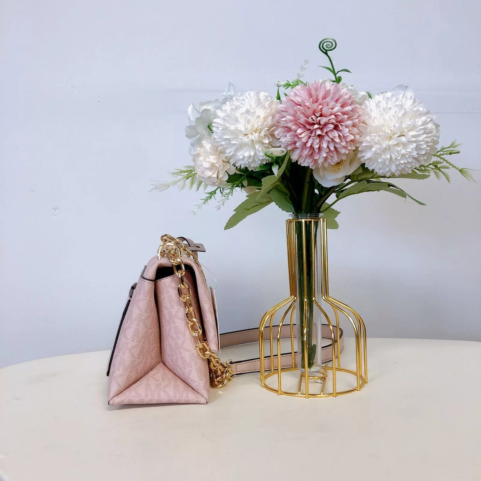 Michael Kors Crossbody Bags (E)Michael Kors 35F2G0EC5B CECE EXTRA SMALL IN POWDER BLUSH Pink