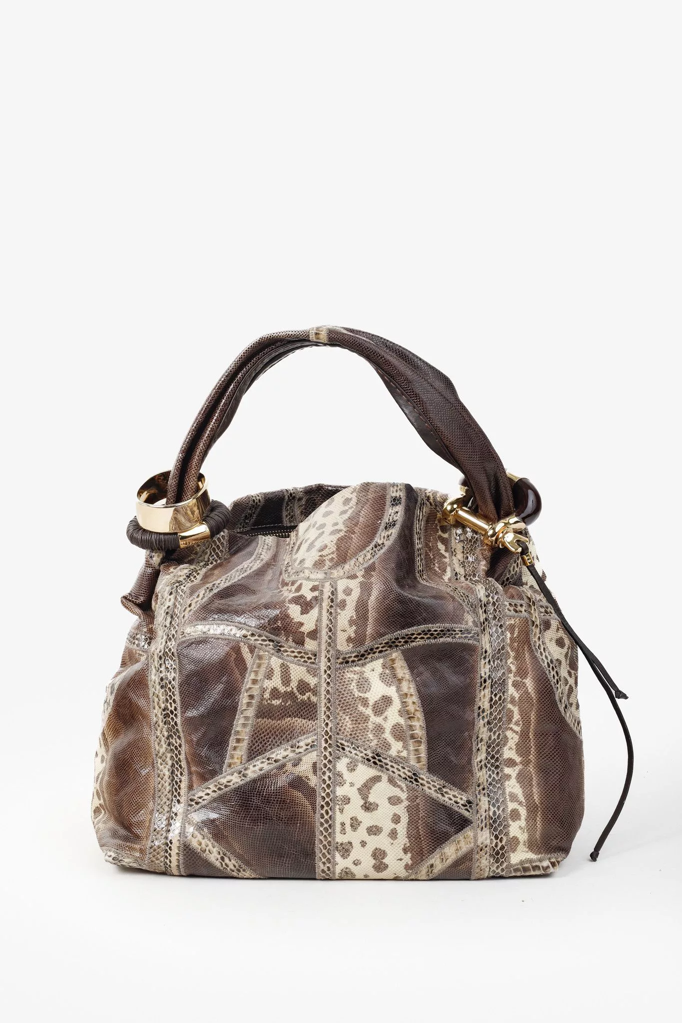 Jimmy Choo Handle Bags Jimmy Choo Snakeskin Patchwork Bangle Bag Multi