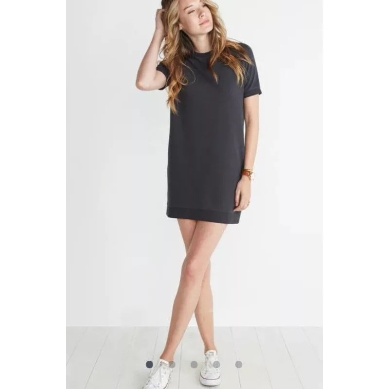 Marine Layer Midi Dresses Marine Layer Sweatshirt Dress Size Small Black