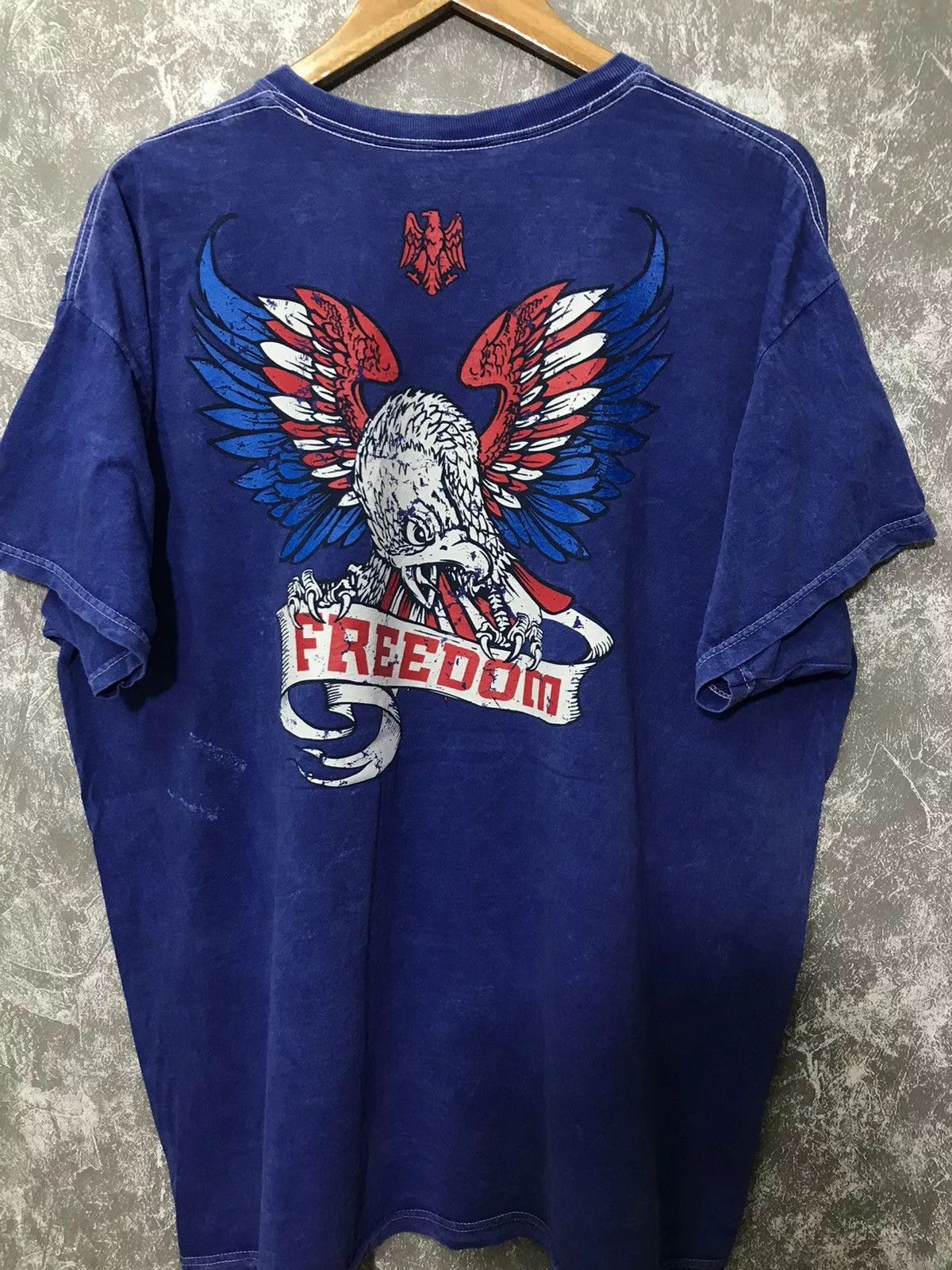Affliction Short Sleeve T Shirts Affliction × Ed Hardy × Southpole Affliction Eagle Y2K Graphic Tee Blue