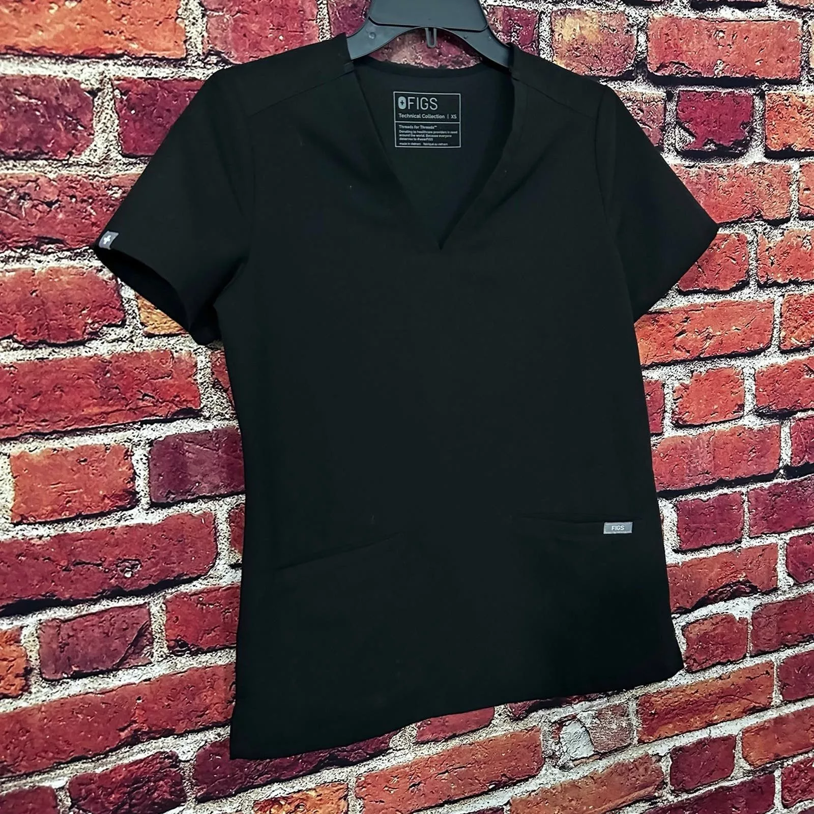 Other Pants Other Black Figs scrub top